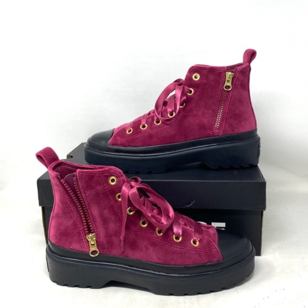 Converse Chuck Taylor Lugged Lift Platform Shoes Women Kids Velvet Berry A05442C - Picture 6 of 11